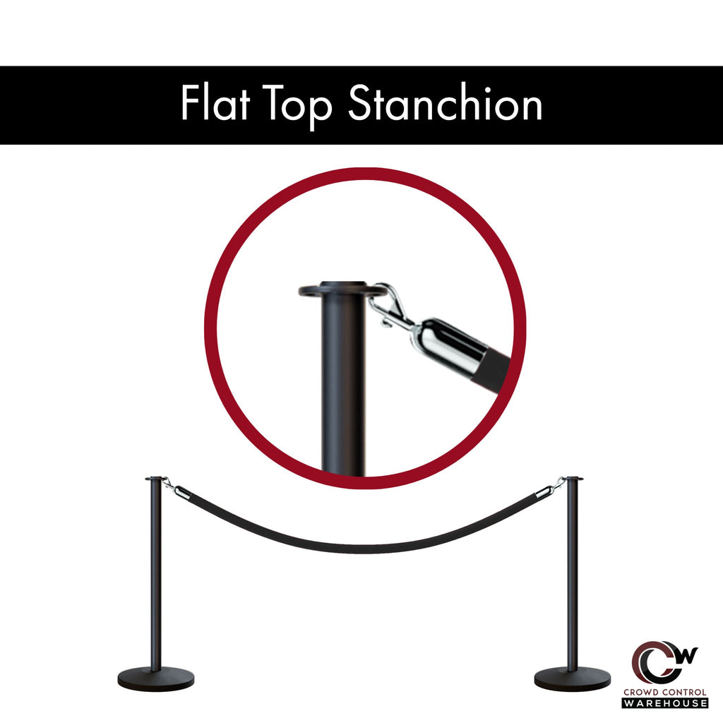 2 PCS Crowd Control Stanchion Posts Queue Pole Barrier With Red Velvet Rope