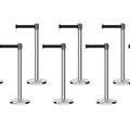 Set of (10) CCW Series Retractable Belt Barriers - 11 Ft. Belts