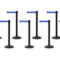 Set of (10) CCW Series Retractable Belt Barriers - 11 Ft. Belts