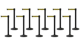Set of (10) CCW Series Retractable Belt Barriers - 11 Ft. Belts
