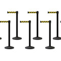 Set of (10) CCW Series Retractable Belt Barriers - 11 Ft. Belts