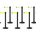 Set of (10) CCW Series Retractable Belt Barriers - 11 Ft. Belts