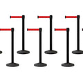 Set of (10) CCW Series Retractable Belt Barriers - 11 Ft. Belts