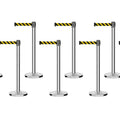 Set of (10) CCW Series RBB-100 Retractable Belt Barriers - 13 Ft. Belt