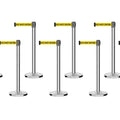 Set of (10) CCW Series RBB-100 Retractable Belt Barriers - 13 Ft. Belt