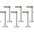 Set of (10) CCW Series RBB-100 Retractable Belt Barriers - 13 Ft. Belt