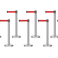 Set of (10) CCW Series RBB-100 Retractable Belt Barriers - 13 Ft. Belt