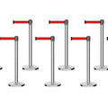 Set of (10) Free Ship CCW Series Retractable Belt Barriers - 11 Ft. Belts