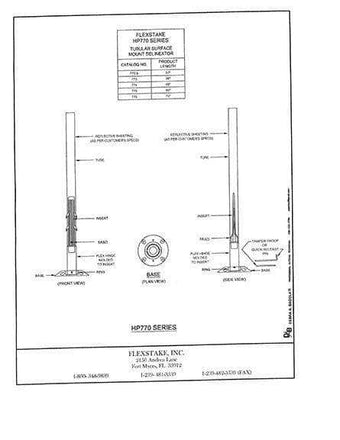 Flexstake High Performance 770 Surface Mount Delineator Post