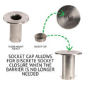 Ball Top Dual Rope Stanchion with Removable Base - Montour Line CXLineDR