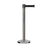 Retractable Belt Barrier Stanchion, Satin Stainless Steel Post, 7.5 Ft. Belt - Montour Line M630