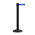 Retractable Belt Barrier Stanchion, Sloped Base, 14 ft Belt - Montour Line M650