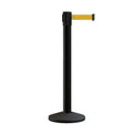 Retractable Belt Barrier Stanchion, Sloped Base, 14 ft Belt - Montour Line M650