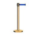 Retractable Belt Barrier Stanchion, Sloped Base, 14 ft Belt - Montour Line M650