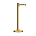 Retractable Belt Barrier Stanchion, Sloped Base, 14 ft Belt - Montour Line M650