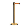 Retractable Belt Barrier Stanchion, Sloped Base, 14 ft Belt - Montour Line M650
