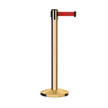 Retractable Belt Barrier Stanchion, Sloped Base, 14 ft Belt - Montour Line M650