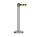 Retractable Belt Barrier Stanchion, Sloped Base, 14 ft Belt - Montour Line M650