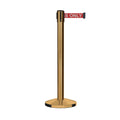 Retractable Belt Barrier Stanchion, Sloped Base, 14 ft Belt - Montour Line M650