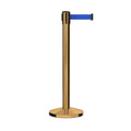 Retractable Belt Barrier Stanchion, Sloped Base, 14 ft Belt - Montour Line M650