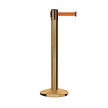 Retractable Belt Barrier Stanchion, Sloped Base, 14 ft Belt - Montour Line M650
