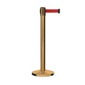 Retractable Belt Barrier Stanchion, Sloped Base, 14 ft Belt - Montour Line M650
