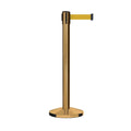 Retractable Belt Barrier Stanchion, Sloped Base, 14 ft Belt - Montour Line M650