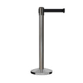 Retractable Belt Barrier Stanchion, Sloped Base, 14 ft Belt - Montour Line M650