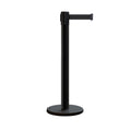 Retractable Belt Barrier Stanchion, Rolling Base, 16 ft Belt - Montour Line ME650