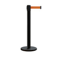 Retractable Belt Barrier Stanchion, Rolling Base, 16 ft Belt - Montour Line ME650