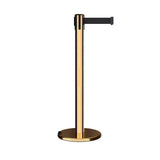 Retractable Belt Barrier Stanchion, Rolling Base, 14 ft Belt - Montour Line ME650