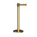 Retractable Belt Barrier Stanchion, Rolling Base, 16 ft Belt - Montour Line ME650