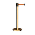 Retractable Belt Barrier Stanchion, Rolling Base, 16 ft Belt - Montour Line ME650