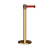 Retractable Belt Barrier Stanchion, Rolling Base, 14 ft Belt - Montour Line ME650