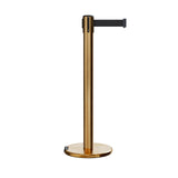 Retractable Belt Barrier Stanchion, Rolling Base, 14 ft Belt - Montour Line ME650