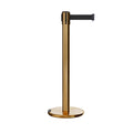 Retractable Belt Barrier Stanchion, Rolling Base, 16 ft Belt - Montour Line ME650