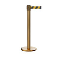 Retractable Belt Barrier Stanchion, Rolling Base, 16 ft Belt - Montour Line ME650