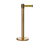 Retractable Belt Barrier Stanchion, Rolling Base, 14 ft Belt - Montour Line ME650