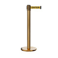 Retractable Belt Barrier Stanchion, Rolling Base, 16 ft Belt - Montour Line ME650