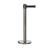 Retractable Belt Barrier Stanchion, Rolling Base, 14 ft Belt - Montour Line ME650