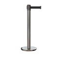 Retractable Belt Barrier Stanchion, Rolling Base, 16 ft Belt - Montour Line ME650