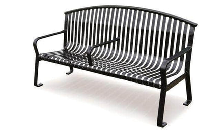 74’’ Flat Metal Arched Back Park Bench