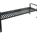 Flat Metal Backless Park Bench with Arms