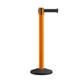 Retractable Belt Barrier Stanchion, Sloped Base, 14 ft Belt - Montour Line M650