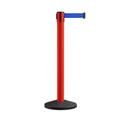 Retractable Belt Barrier Stanchion, Sloped Base, 14 ft Belt - Montour Line M650