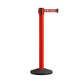 Retractable Belt Barrier Stanchion, Sloped Base, 14 ft Belt - Montour Line M650