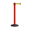 Retractable Belt Barrier Stanchion, Sloped Base, 14 ft Belt - Montour Line M650