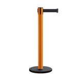 Retractable Belt Barrier Stanchion, Rolling Base, 14 ft Belt - Montour Line ME650