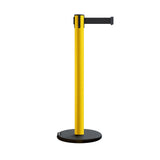 Retractable Belt Barrier Stanchion, Rolling Base, 14 ft Belt - Montour Line ME650
