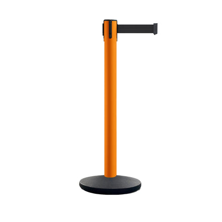 Safety Retractable Belt Barrier Stanchion, Heavy Duty Cast Iron Base, 16 ft Belt – Montour Line MSI650